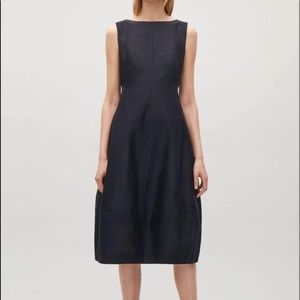 Cos Navy blue Balloon dress nwt